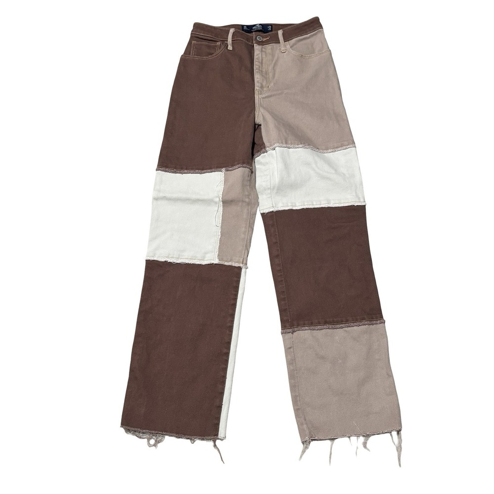 Hollister Women's Patchwork‎ Denim Straight Leg Jeans Size 3S - 26 x 29